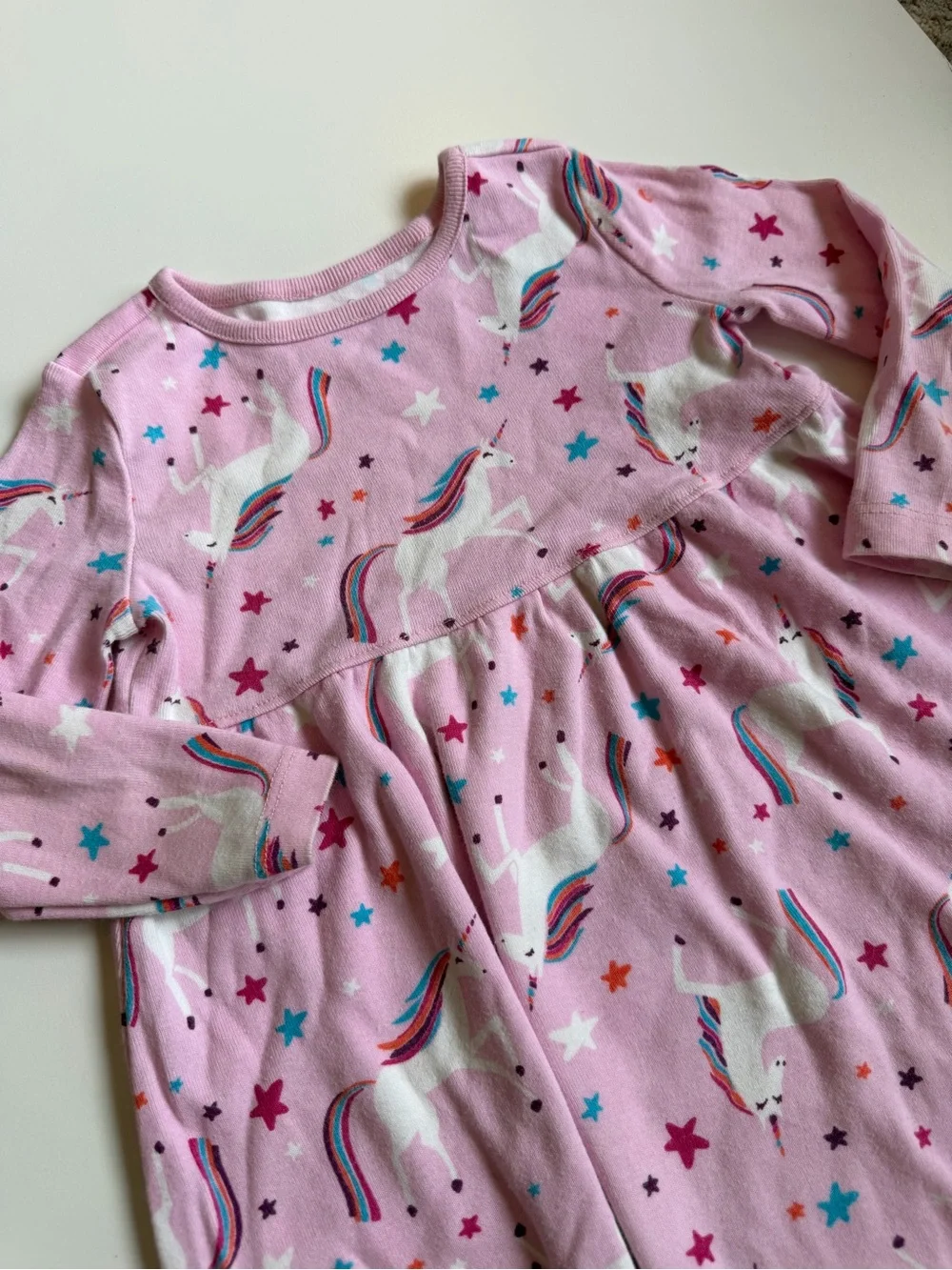 Hanna Andersson Unicorn Print Long-Sleeve Dress